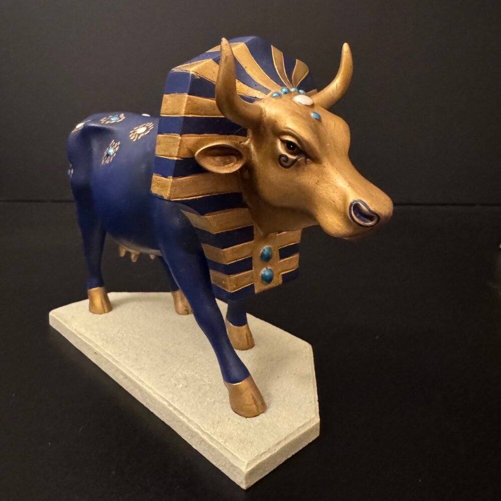 Cow Parade "Tutancowmon" Cow Resin Figurine #9126 Vintage 2000 Limited Edition - Picture 3 of 13